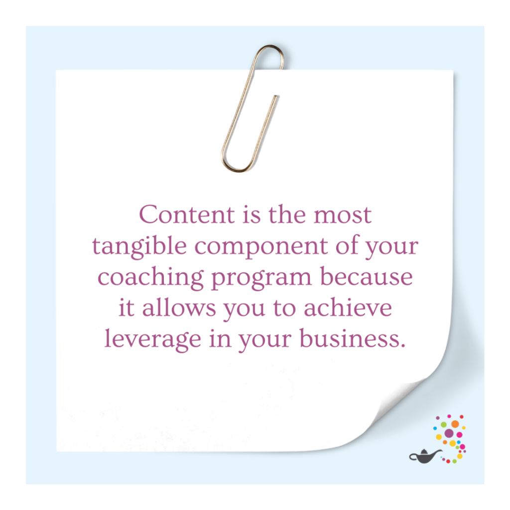 create content for your coaching program
